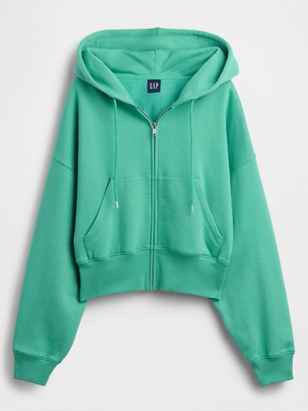 GAP Dolman Sleeve Waist Length Zip Up Hoodie